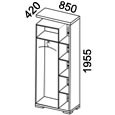 Шафа гардеробна (без фасадів) МС-402