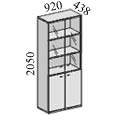 Шафа з скляними фасадами П601+П703+П802