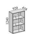 Шафа з скляними фасадами П602+П802