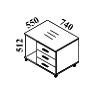 Тумба мобільна Р-203, Р-204*
