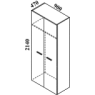 Шафа гардеробна Р-314